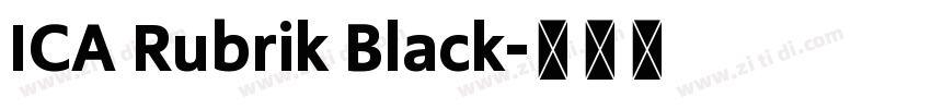 ICA Rubrik Black字体转换